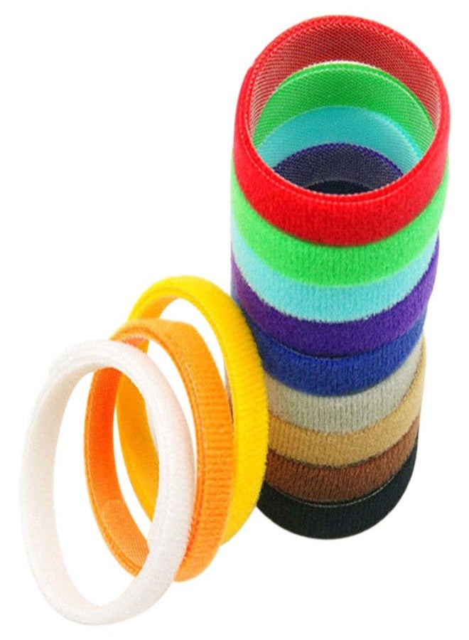 Sowaka12 Pcs Puppy Whelping Collars Multicolor Adjustable Double Sided Reusable Comfortable Soft Fabric ID Bands for Small Dogs Pet Cat Newborn Kittens Litter (12 Color) - Image 4